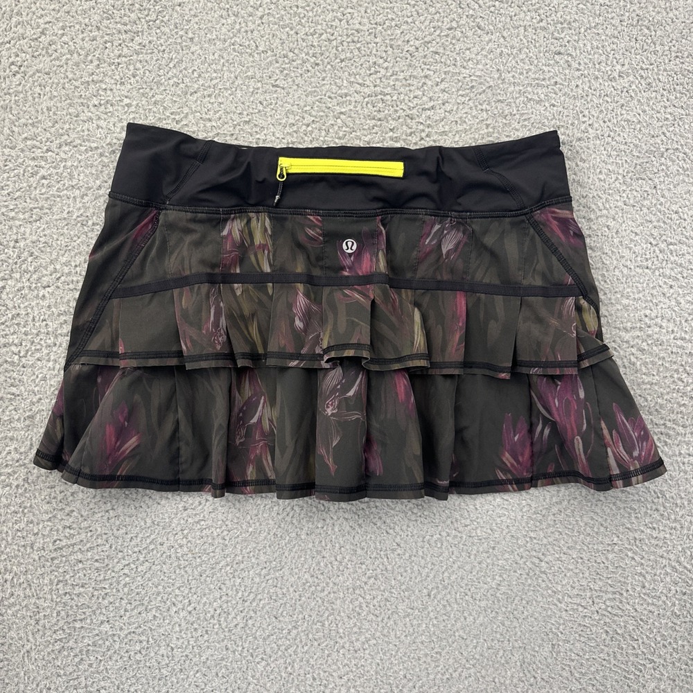 Lululemon Run Pace Setter Skirt Skort Midnight Iris Black Athletic Women's 8